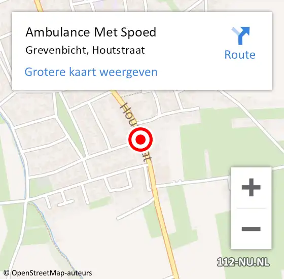 Locatie op kaart van de 112 melding: Ambulance Met Spoed Naar Grevenbicht, Houtstraat op 22 oktober 2014 12:05