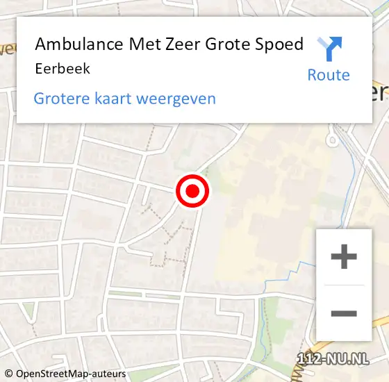 Locatie op kaart van de 112 melding: Ambulance Met Zeer Grote Spoed Naar Eerbeek op 5 oktober 2024 20:17