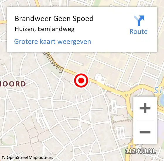 Locatie op kaart van de 112 melding: Brandweer Geen Spoed Naar Huizen, Eemlandweg op 5 oktober 2024 20:53