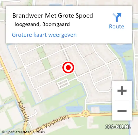 Locatie op kaart van de 112 melding: Brandweer Met Grote Spoed Naar Hoogezand, Boomgaard op 5 oktober 2024 21:58