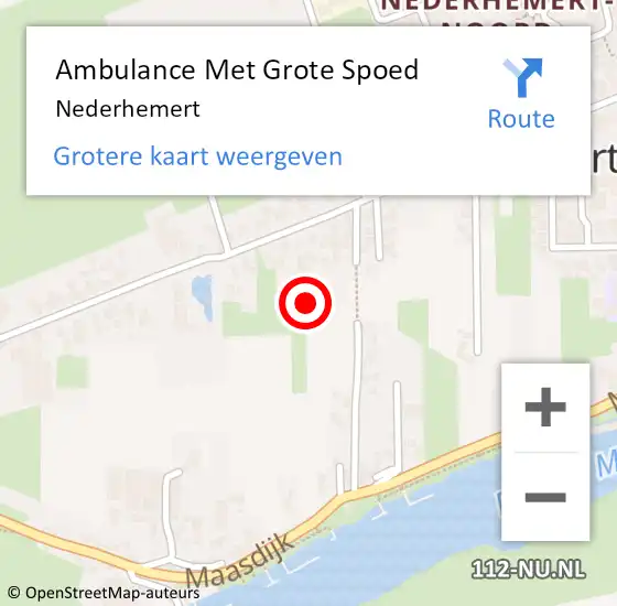 Locatie op kaart van de 112 melding: Ambulance Met Grote Spoed Naar Nederhemert op 6 oktober 2024 00:18