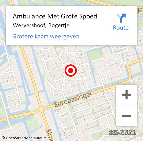 Locatie op kaart van de 112 melding: Ambulance Met Grote Spoed Naar Wervershoof, Bogertje op 6 oktober 2024 07:36