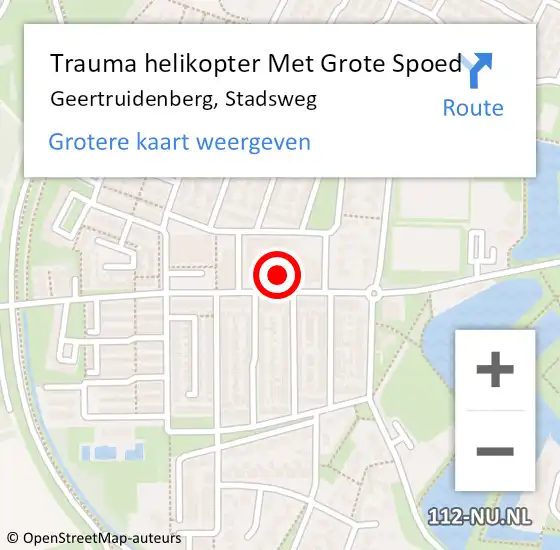 Locatie op kaart van de 112 melding: Trauma helikopter Met Grote Spoed Naar Geertruidenberg, Stadsweg op 6 oktober 2024 08:22