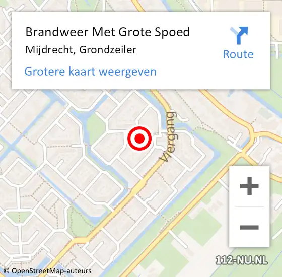 Locatie op kaart van de 112 melding: Brandweer Met Grote Spoed Naar Mijdrecht, Grondzeiler op 6 oktober 2024 08:34