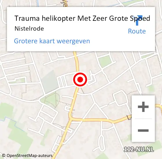 Locatie op kaart van de 112 melding: Trauma helikopter Met Zeer Grote Spoed Naar Nistelrode op 6 oktober 2024 08:46