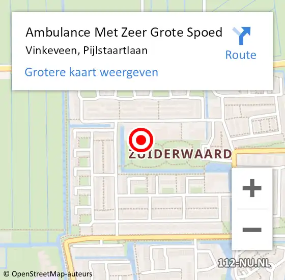 Locatie op kaart van de 112 melding: Ambulance Met Zeer Grote Spoed Naar Vinkeveen, Pijlstaartlaan op 6 oktober 2024 11:09