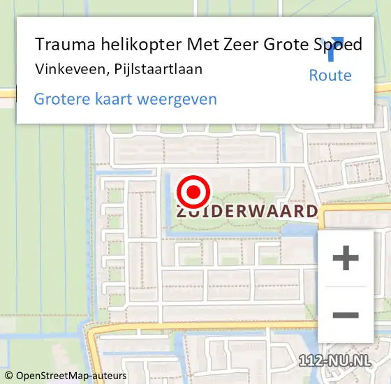 Locatie op kaart van de 112 melding: Trauma helikopter Met Zeer Grote Spoed Naar Vinkeveen, Pijlstaartlaan op 6 oktober 2024 11:09