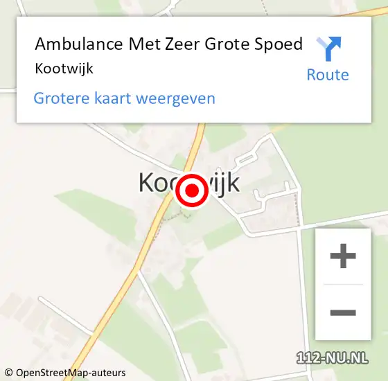 Locatie op kaart van de 112 melding: Ambulance Met Zeer Grote Spoed Naar Kootwijk op 6 oktober 2024 15:15