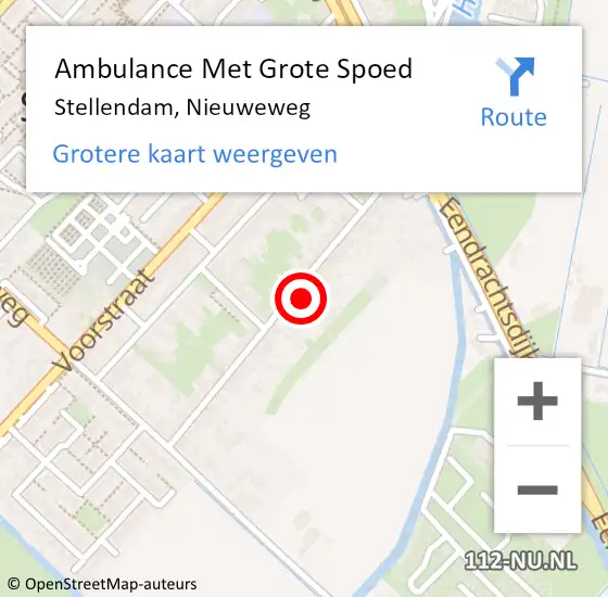 Locatie op kaart van de 112 melding: Ambulance Met Grote Spoed Naar Stellendam, Nieuweweg op 6 oktober 2024 16:14