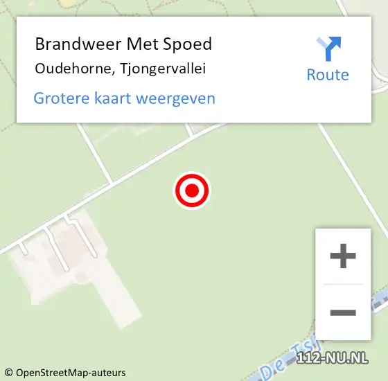 Locatie op kaart van de 112 melding: Brandweer Met Spoed Naar Oudehorne, Tjongervallei op 6 oktober 2024 23:01