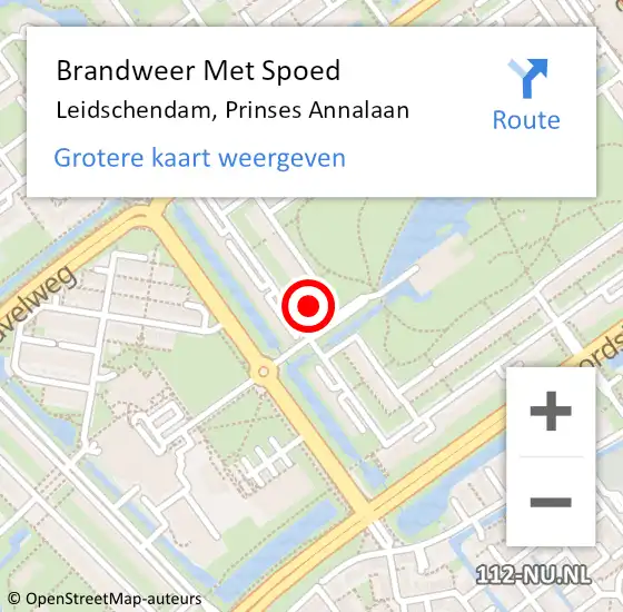 Locatie op kaart van de 112 melding: Brandweer Met Spoed Naar Leidschendam, Prinses Annalaan op 7 oktober 2024 01:16