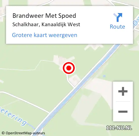 Locatie op kaart van de 112 melding: Brandweer Met Spoed Naar Schalkhaar, Kanaaldijk West op 7 oktober 2024 06:24