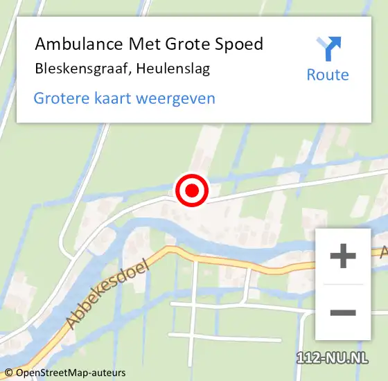 Locatie op kaart van de 112 melding: Ambulance Met Grote Spoed Naar Capelle aan den IJssel, Heulenslag op 7 oktober 2024 07:27