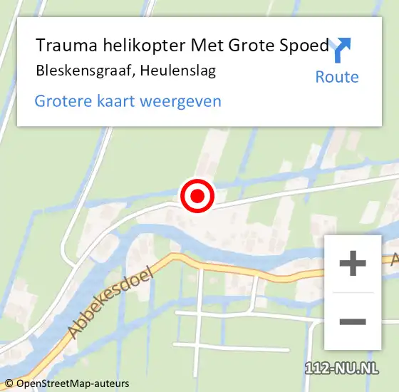 Locatie op kaart van de 112 melding: Trauma helikopter Met Grote Spoed Naar Capelle aan den IJssel, Heulenslag op 7 oktober 2024 07:35