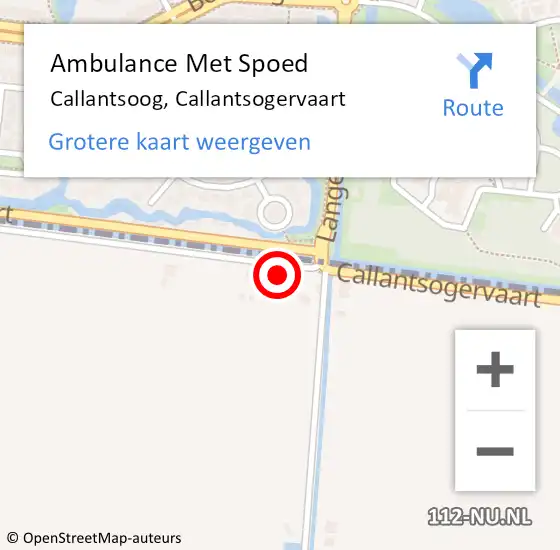 Locatie op kaart van de 112 melding: Ambulance Met Spoed Naar Callantsoog, Callantsogervaart op 7 oktober 2024 08:16