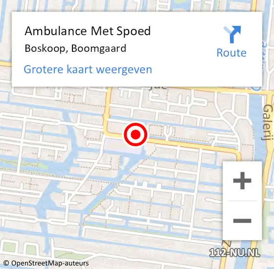 Locatie op kaart van de 112 melding: Ambulance Met Spoed Naar Boskoop, Boomgaard op 7 oktober 2024 11:23