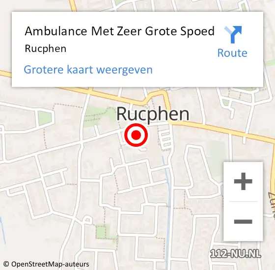 Locatie op kaart van de 112 melding: Ambulance Met Zeer Grote Spoed Naar Rucphen op 7 oktober 2024 11:40