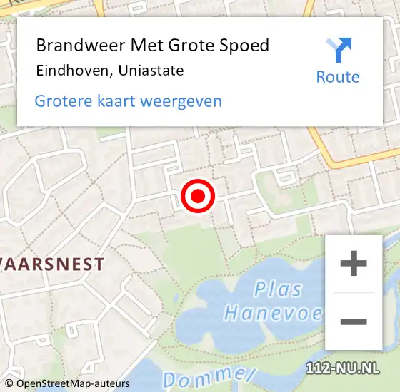 Locatie op kaart van de 112 melding: Brandweer Met Grote Spoed Naar Eindhoven, Uniastate op 7 oktober 2024 15:49