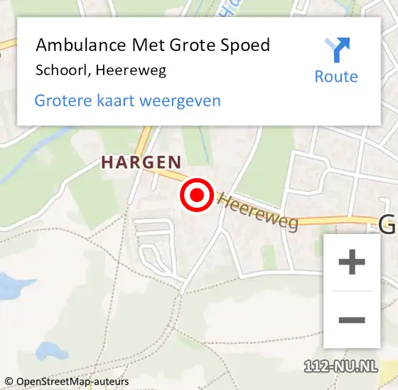 Locatie op kaart van de 112 melding: Ambulance Met Grote Spoed Naar Schoorl, Heereweg op 7 oktober 2024 16:48