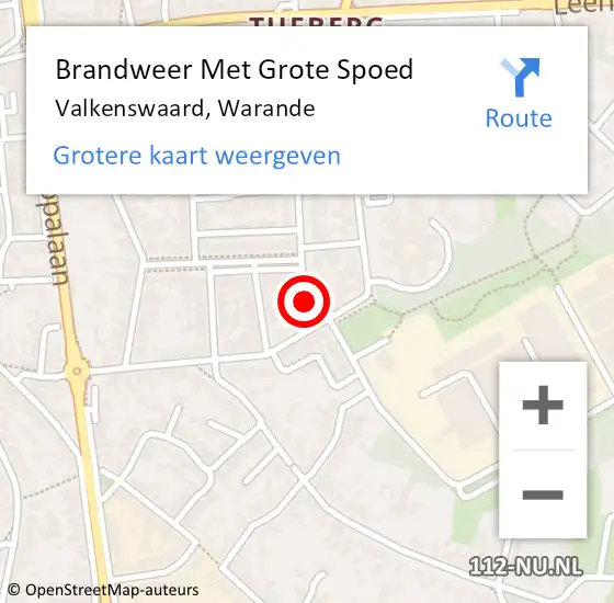 Locatie op kaart van de 112 melding: Brandweer Met Grote Spoed Naar Valkenswaard, Warande op 7 oktober 2024 18:46