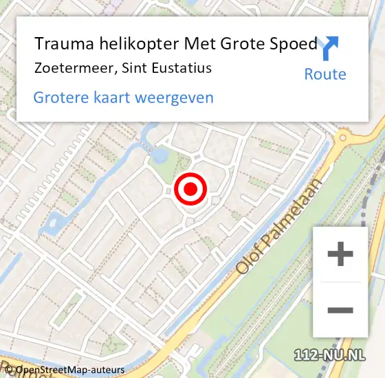 Locatie op kaart van de 112 melding: Trauma helikopter Met Grote Spoed Naar Zoetermeer, Sint Eustatius op 7 oktober 2024 19:38