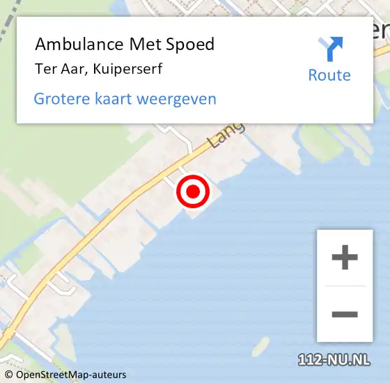 Locatie op kaart van de 112 melding: Ambulance Met Spoed Naar Ter Aar, Kuiperserf op 7 oktober 2024 20:42