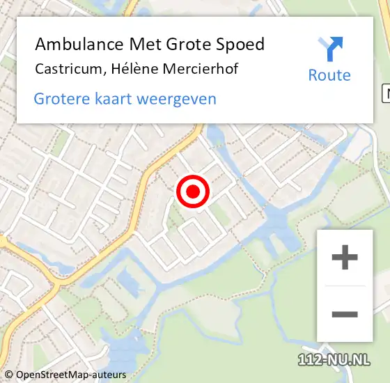 Locatie op kaart van de 112 melding: Ambulance Met Grote Spoed Naar Castricum, Hélène Mercierhof op 7 oktober 2024 23:19