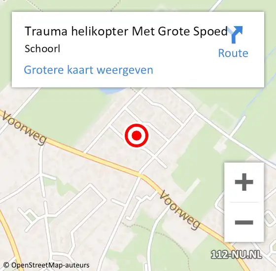 Locatie op kaart van de 112 melding: Trauma helikopter Met Grote Spoed Naar Schoorl op 8 oktober 2024 05:23