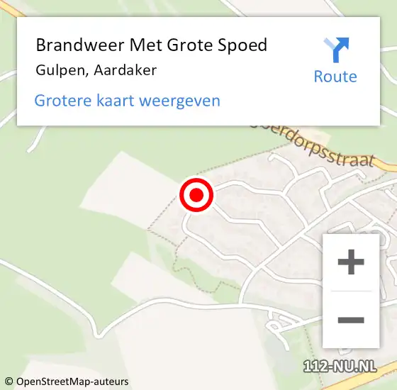 Locatie op kaart van de 112 melding: Brandweer Met Grote Spoed Naar Gulpen, Aardaker op 8 oktober 2024 11:34