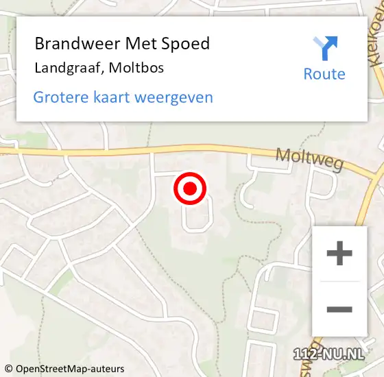 Locatie op kaart van de 112 melding: Brandweer Met Spoed Naar Landgraaf, Moltbos op 8 oktober 2024 13:42