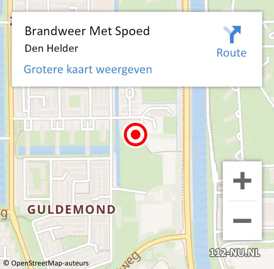 Locatie op kaart van de 112 melding: Brandweer Met Spoed Naar Den Helder op 8 oktober 2024 13:46