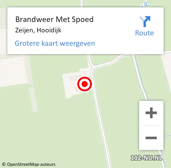 Locatie op kaart van de 112 melding: Brandweer Met Spoed Naar Zeijen, Hooidijk op 8 oktober 2024 17:25