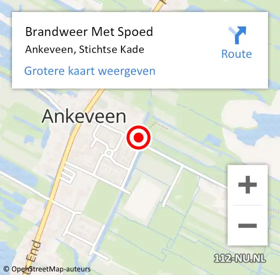 Locatie op kaart van de 112 melding: Brandweer Met Spoed Naar Ankeveen, Stichtse Kade op 8 oktober 2024 18:38