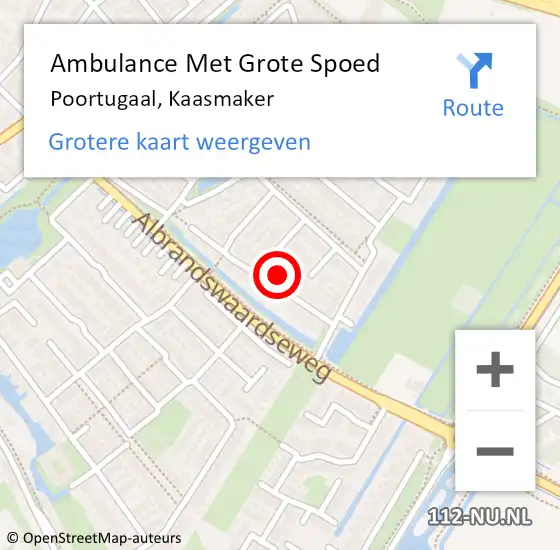 Locatie op kaart van de 112 melding: Ambulance Met Grote Spoed Naar Poortugaal, Kaasmaker op 8 oktober 2024 22:34