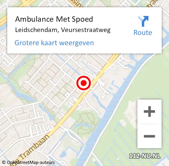 Locatie op kaart van de 112 melding: Ambulance Met Spoed Naar Leidschendam, Veursestraatweg op 9 oktober 2024 11:54