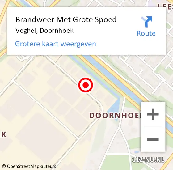 Locatie op kaart van de 112 melding: Brandweer Met Grote Spoed Naar Veghel, Doornhoek op 9 oktober 2024 12:42