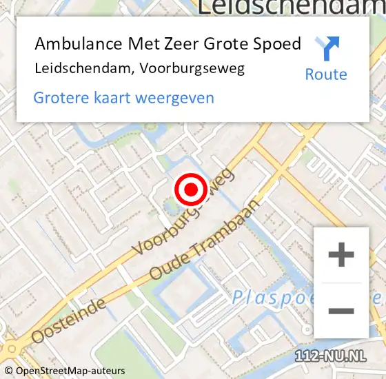 Locatie op kaart van de 112 melding: Ambulance Met Zeer Grote Spoed Naar Leidschendam, Voorburgseweg op 9 oktober 2024 12:57