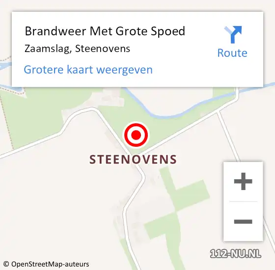 Locatie op kaart van de 112 melding: Brandweer Met Grote Spoed Naar Zaamslag, Steenovens op 9 oktober 2024 20:37