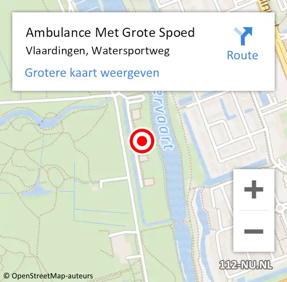 Locatie op kaart van de 112 melding: Ambulance Met Grote Spoed Naar Vlaardingen, Watersportweg op 9 oktober 2024 20:47