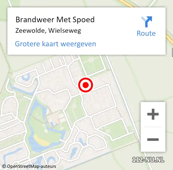 Locatie op kaart van de 112 melding: Brandweer Met Spoed Naar Zeewolde, Wielseweg op 10 oktober 2024 06:23