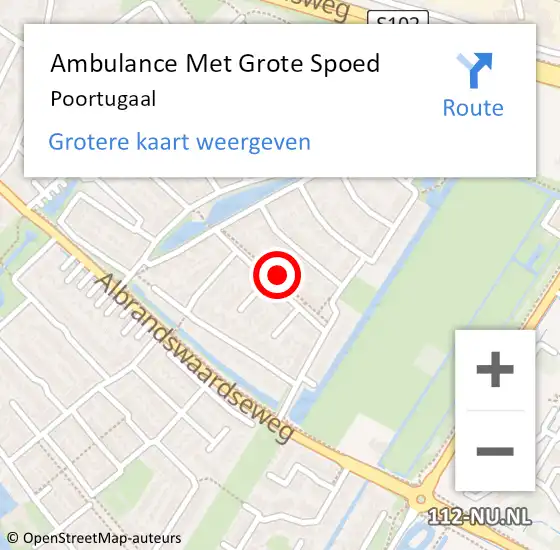 Locatie op kaart van de 112 melding: Ambulance Met Grote Spoed Naar Poortugaal op 10 oktober 2024 07:58