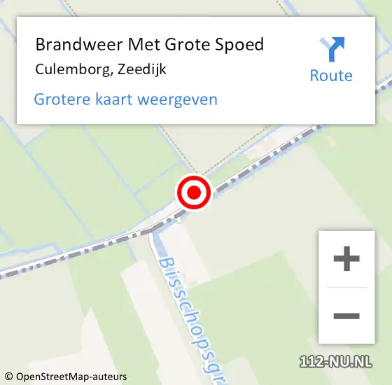 Locatie op kaart van de 112 melding: Brandweer Met Grote Spoed Naar Culemborg, Zeedijk op 10 oktober 2024 07:59