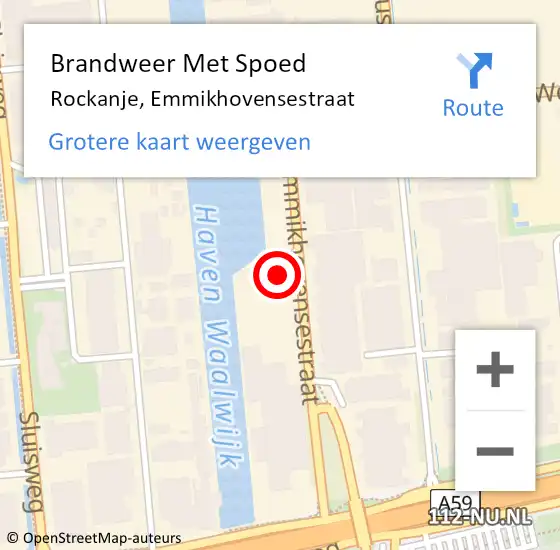 Locatie op kaart van de 112 melding: Brandweer Met Spoed Naar Rockanje, Emmikhovensestraat op 10 oktober 2024 08:42