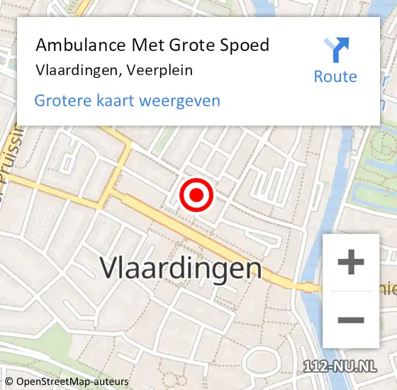 Locatie op kaart van de 112 melding: Ambulance Met Grote Spoed Naar Vlaardingen, Veerplein op 10 oktober 2024 09:39