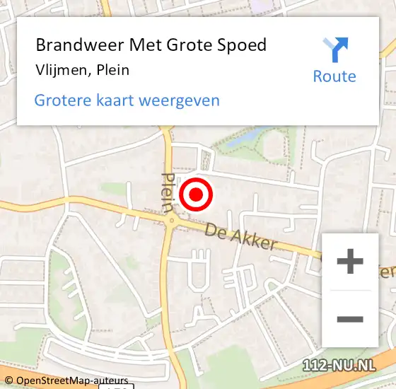 Locatie op kaart van de 112 melding: Brandweer Met Grote Spoed Naar Vlijmen, Plein op 10 oktober 2024 11:32