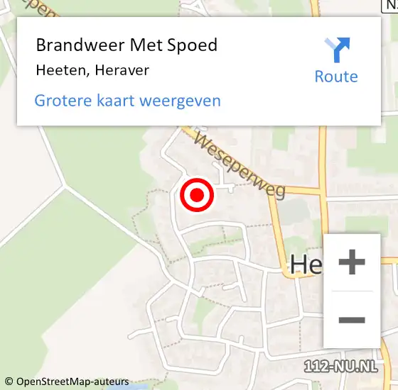 Locatie op kaart van de 112 melding: Brandweer Met Spoed Naar Heeten, Heraver op 10 oktober 2024 12:07