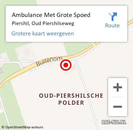 Locatie op kaart van de 112 melding: Ambulance Met Grote Spoed Naar Piershil, Oud Piershilseweg op 10 oktober 2024 14:21