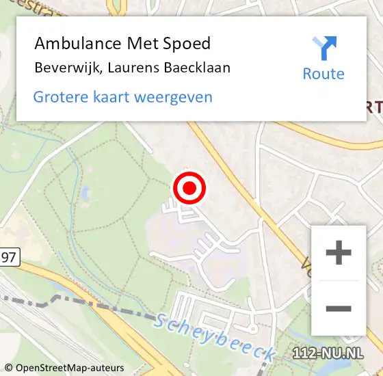 Locatie op kaart van de 112 melding: Ambulance Met Spoed Naar Rockanje, Laurens Baecklaan op 10 oktober 2024 14:24