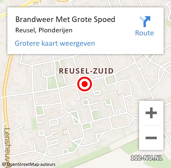 Locatie op kaart van de 112 melding: Brandweer Met Grote Spoed Naar Reusel, Plonderijen op 10 oktober 2024 19:56