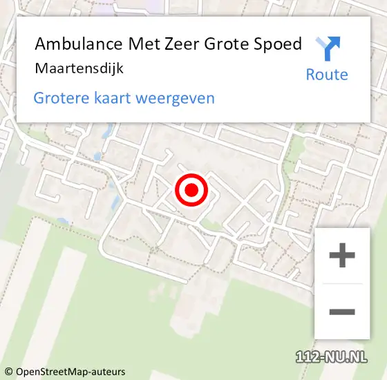 Locatie op kaart van de 112 melding: Ambulance Met Zeer Grote Spoed Naar Maartensdijk op 10 oktober 2024 23:15